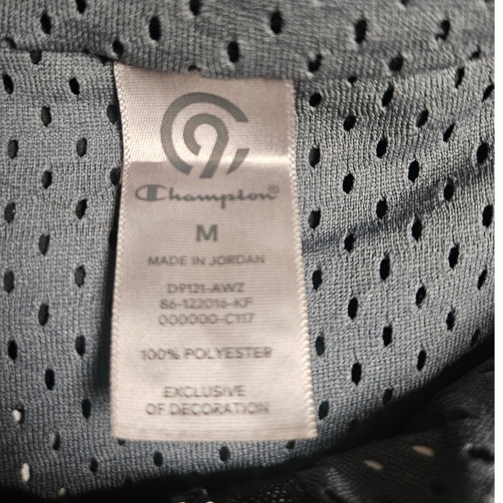 Champion C9 Womens Medium Black Gray Marble Print Full Zip Windbreaker Jacket - Picture 3 of 7